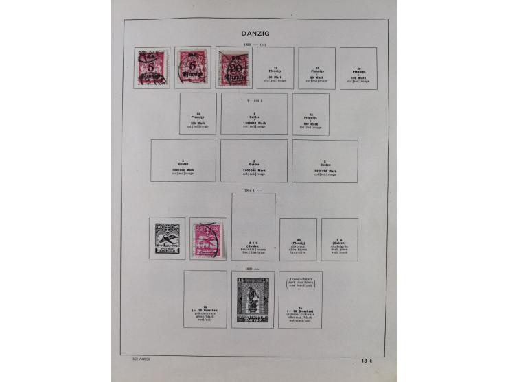 1851/1934, uriger meist gestempelter und teils ungebrauchter Sammlungsbestand in einem Schaubek Album, dabei auch wenige Brie