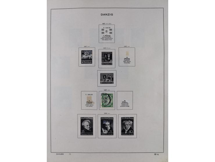 1851/1934, uriger meist gestempelter und teils ungebrauchter Sammlungsbestand in einem Schaubek Album, dabei auch wenige Brie