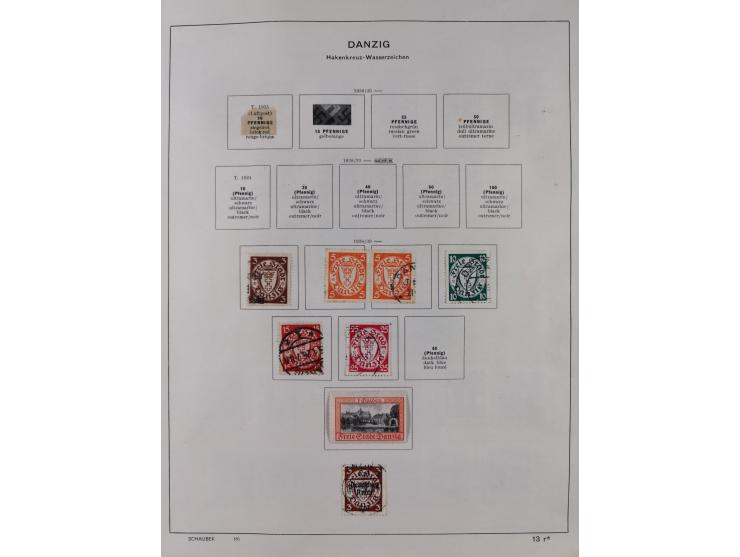 1851/1934, uriger meist gestempelter und teils ungebrauchter Sammlungsbestand in einem Schaubek Album, dabei auch wenige Brie