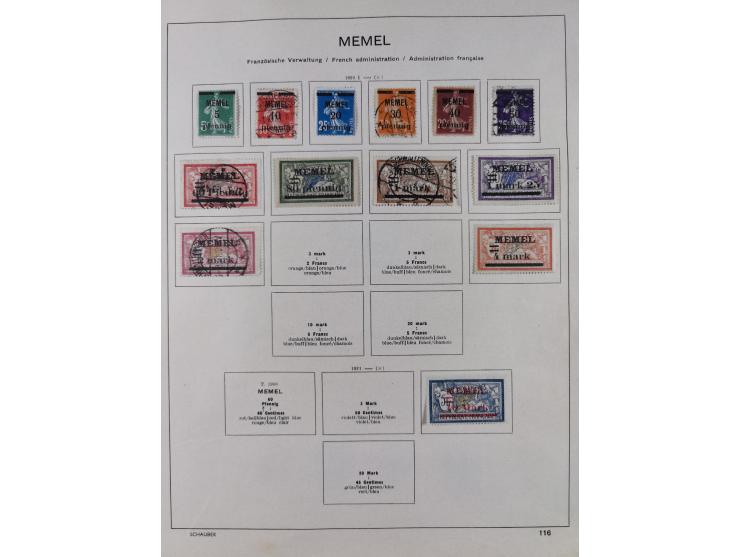 1851/1934, uriger meist gestempelter und teils ungebrauchter Sammlungsbestand in einem Schaubek Album, dabei auch wenige Brie