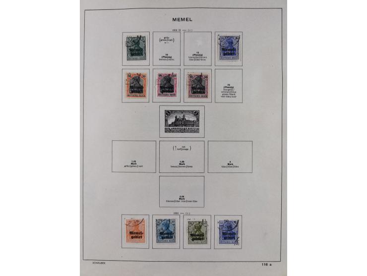 1851/1934, uriger meist gestempelter und teils ungebrauchter Sammlungsbestand in einem Schaubek Album, dabei auch wenige Brie