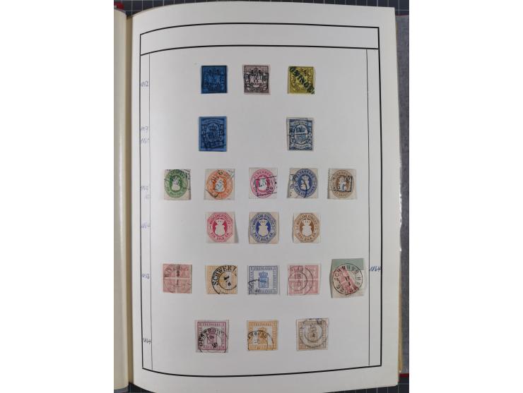 Baden bis Württemberg, ungebrauchte und gestempelte alte Sammlung, ohne große Spitzen, aber mit vielen besseren Werten und me