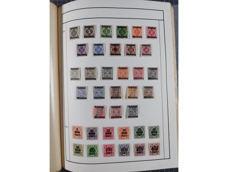 Baden bis Württemberg, ungebrauchte und gestempelte alte Sammlung, ohne große Spitzen, aber mit vielen besseren Werten und me