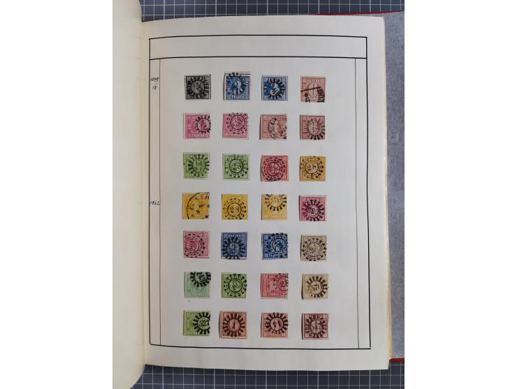 Baden bis Württemberg, ungebrauchte und gestempelte alte Sammlung, ohne große Spitzen, aber mit vielen besseren Werten und me