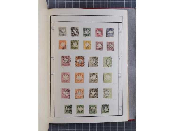 Baden bis Württemberg, ungebrauchte und gestempelte alte Sammlung, ohne große Spitzen, aber mit vielen besseren Werten und me