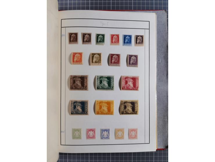 Baden bis Württemberg, ungebrauchte und gestempelte alte Sammlung, ohne große Spitzen, aber mit vielen besseren Werten und me