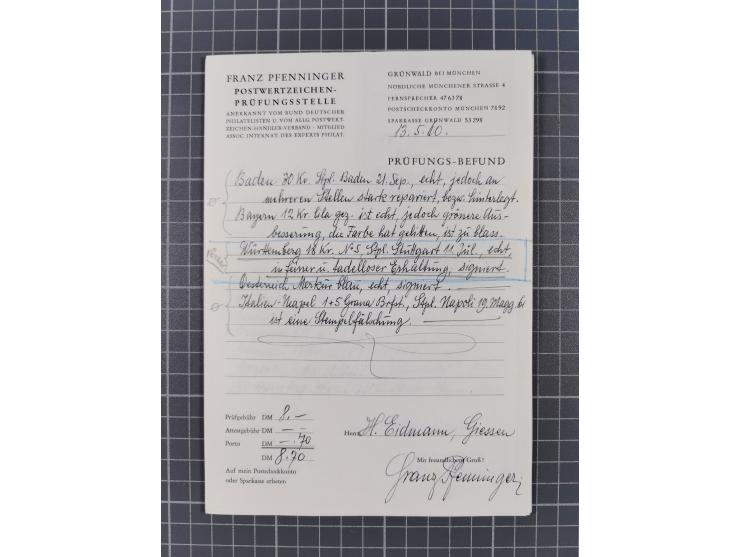 Baden bis Württemberg, ungebrauchte und gestempelte alte Sammlung, ohne große Spitzen, aber mit vielen besseren Werten und me