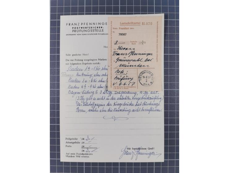 Baden bis Württemberg, ungebrauchte und gestempelte alte Sammlung, ohne große Spitzen, aber mit vielen besseren Werten und me