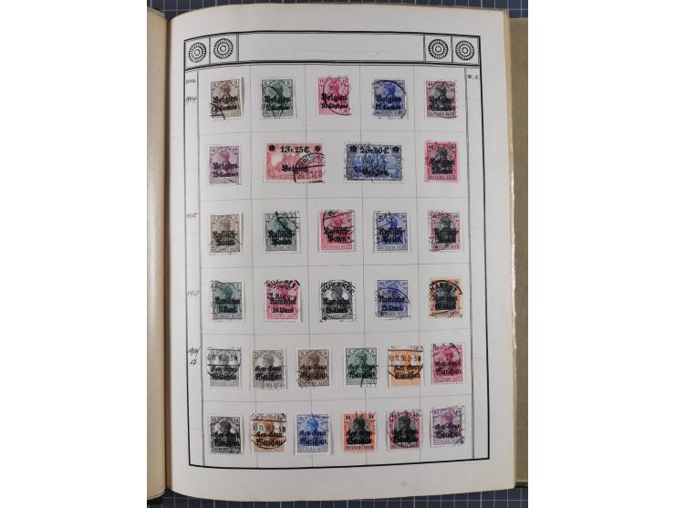 1880/1980 (ca.), alte Sammlung in 3 Bänden, dabei schöne Teile Saar, Danzig und Kolonien sowie Deutschland nach 1945&nbsp;