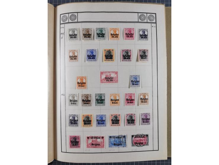 1880/1980 (ca.), alte Sammlung in 3 Bänden, dabei schöne Teile Saar, Danzig und Kolonien sowie Deutschland nach 1945&nbsp;