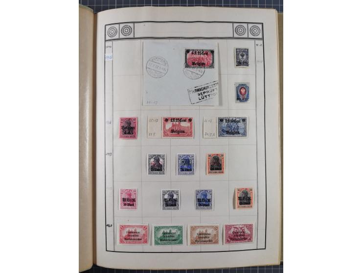 1880/1980 (ca.), alte Sammlung in 3 Bänden, dabei schöne Teile Saar, Danzig und Kolonien sowie Deutschland nach 1945&nbsp;