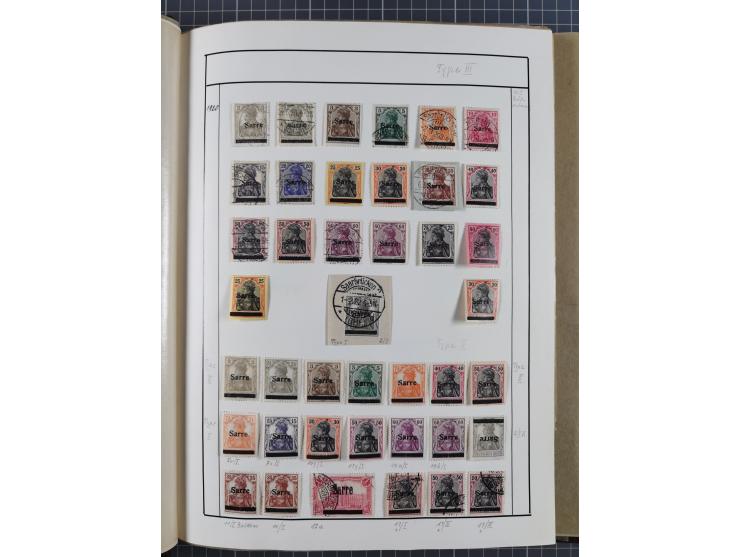 1880/1980 (ca.), alte Sammlung in 3 Bänden, dabei schöne Teile Saar, Danzig und Kolonien sowie Deutschland nach 1945&nbsp;