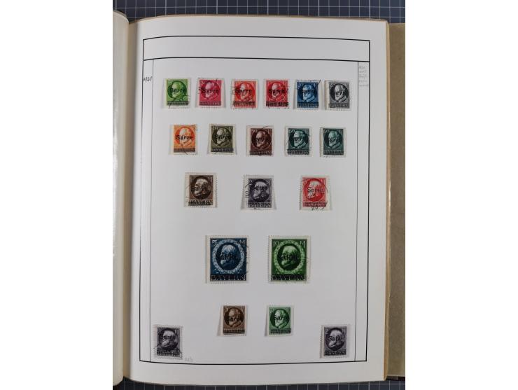 1880/1980 (ca.), alte Sammlung in 3 Bänden, dabei schöne Teile Saar, Danzig und Kolonien sowie Deutschland nach 1945&nbsp;