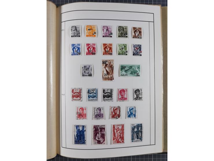 1880/1980 (ca.), alte Sammlung in 3 Bänden, dabei schöne Teile Saar, Danzig und Kolonien sowie Deutschland nach 1945&nbsp;