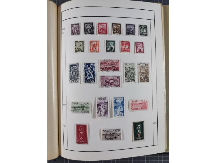 1880/1980 (ca.), alte Sammlung in 3 Bänden, dabei schöne Teile Saar, Danzig und Kolonien sowie Deutschland nach 1945&nbsp;