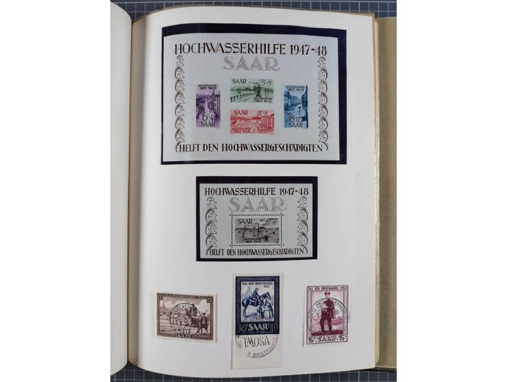 1880/1980 (ca.), alte Sammlung in 3 Bänden, dabei schöne Teile Saar, Danzig und Kolonien sowie Deutschland nach 1945&nbsp;