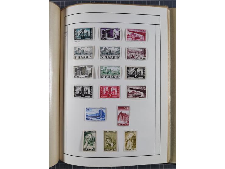 1880/1980 (ca.), alte Sammlung in 3 Bänden, dabei schöne Teile Saar, Danzig und Kolonien sowie Deutschland nach 1945&nbsp;