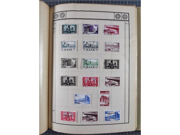 1880/1980 (ca.), alte Sammlung in 3 Bänden, dabei schöne Teile Saar, Danzig und Kolonien sowie Deutschland nach 1945&nbsp;