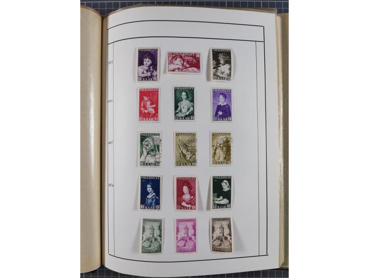 1880/1980 (ca.), alte Sammlung in 3 Bänden, dabei schöne Teile Saar, Danzig und Kolonien sowie Deutschland nach 1945&nbsp;