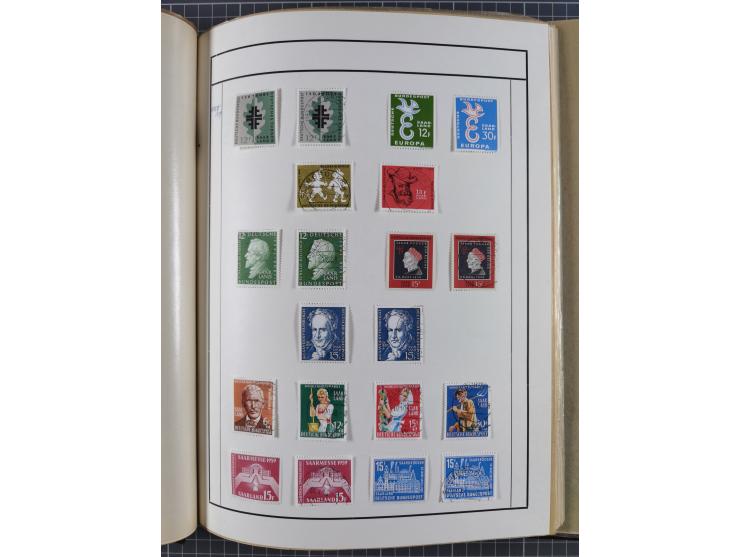 1880/1980 (ca.), alte Sammlung in 3 Bänden, dabei schöne Teile Saar, Danzig und Kolonien sowie Deutschland nach 1945&nbsp;