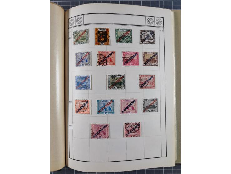 1880/1980 (ca.), alte Sammlung in 3 Bänden, dabei schöne Teile Saar, Danzig und Kolonien sowie Deutschland nach 1945&nbsp;