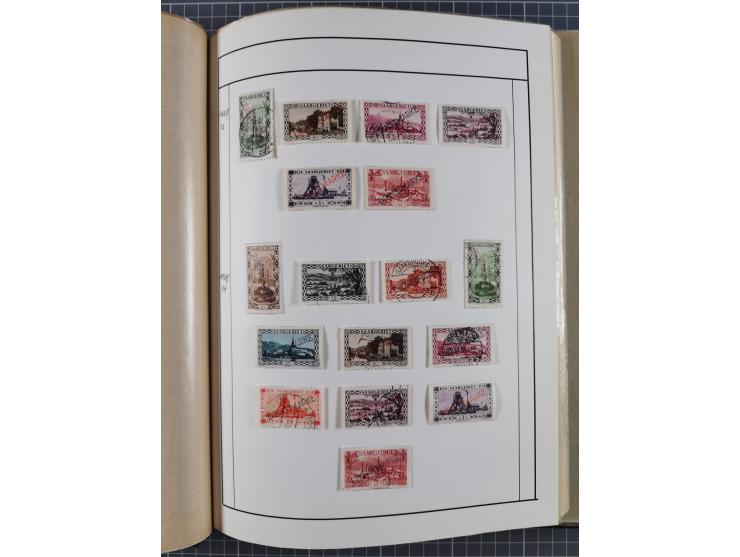 1880/1980 (ca.), alte Sammlung in 3 Bänden, dabei schöne Teile Saar, Danzig und Kolonien sowie Deutschland nach 1945&nbsp;