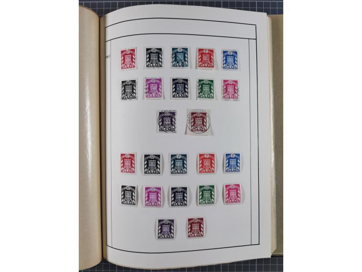 1880/1980 (ca.), alte Sammlung in 3 Bänden, dabei schöne Teile Saar, Danzig und Kolonien sowie Deutschland nach 1945&nbsp;