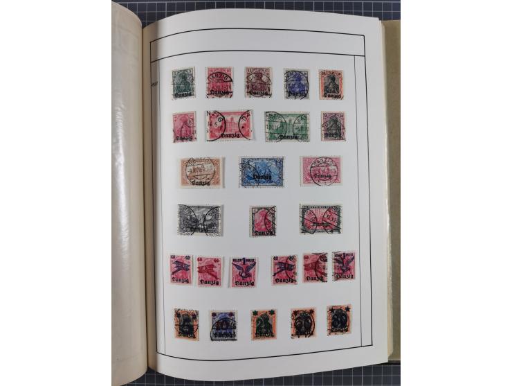 1880/1980 (ca.), alte Sammlung in 3 Bänden, dabei schöne Teile Saar, Danzig und Kolonien sowie Deutschland nach 1945&nbsp;