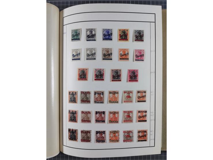 1880/1980 (ca.), alte Sammlung in 3 Bänden, dabei schöne Teile Saar, Danzig und Kolonien sowie Deutschland nach 1945&nbsp;