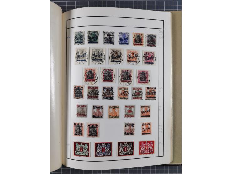 1880/1980 (ca.), alte Sammlung in 3 Bänden, dabei schöne Teile Saar, Danzig und Kolonien sowie Deutschland nach 1945&nbsp;