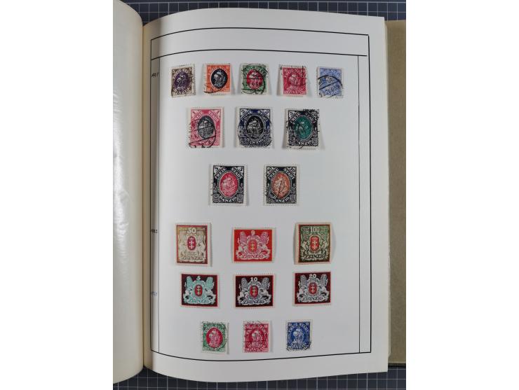 1880/1980 (ca.), alte Sammlung in 3 Bänden, dabei schöne Teile Saar, Danzig und Kolonien sowie Deutschland nach 1945&nbsp;