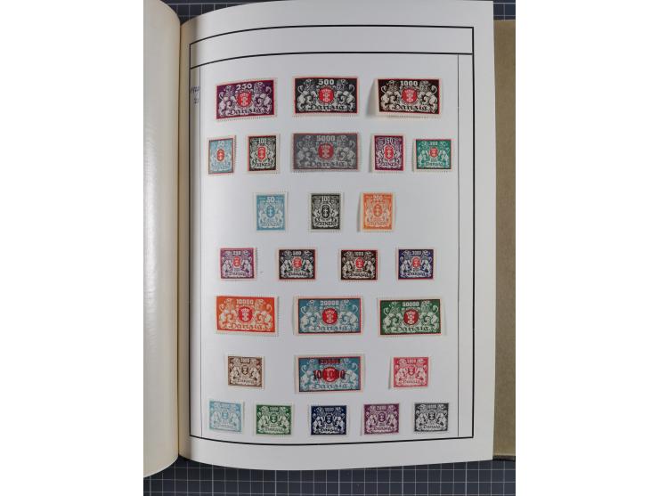 1880/1980 (ca.), alte Sammlung in 3 Bänden, dabei schöne Teile Saar, Danzig und Kolonien sowie Deutschland nach 1945&nbsp;