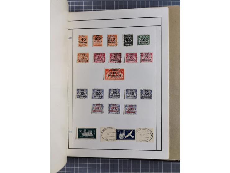 1880/1980 (ca.), alte Sammlung in 3 Bänden, dabei schöne Teile Saar, Danzig und Kolonien sowie Deutschland nach 1945&nbsp;