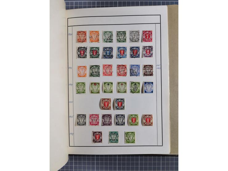 1880/1980 (ca.), alte Sammlung in 3 Bänden, dabei schöne Teile Saar, Danzig und Kolonien sowie Deutschland nach 1945&nbsp;