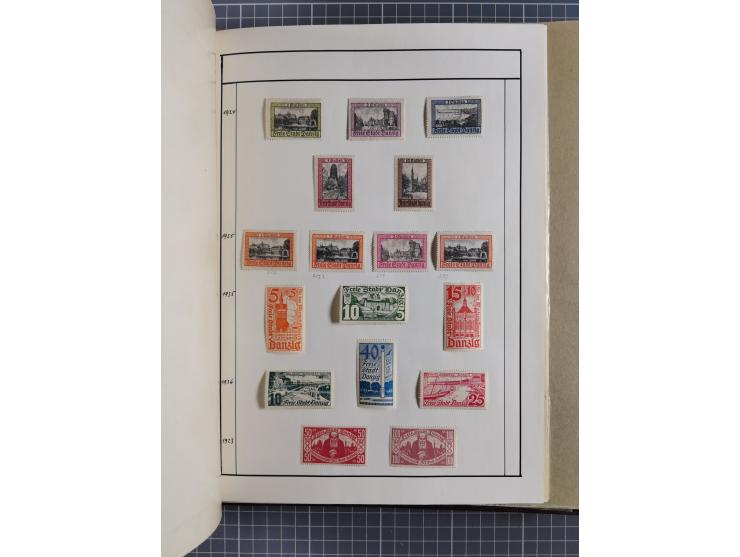 1880/1980 (ca.), alte Sammlung in 3 Bänden, dabei schöne Teile Saar, Danzig und Kolonien sowie Deutschland nach 1945&nbsp;