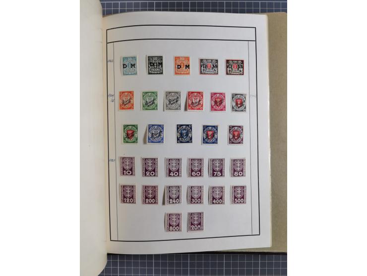 1880/1980 (ca.), alte Sammlung in 3 Bänden, dabei schöne Teile Saar, Danzig und Kolonien sowie Deutschland nach 1945&nbsp;