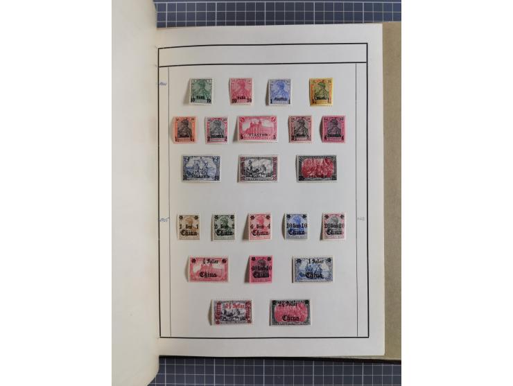 1880/1980 (ca.), alte Sammlung in 3 Bänden, dabei schöne Teile Saar, Danzig und Kolonien sowie Deutschland nach 1945&nbsp;