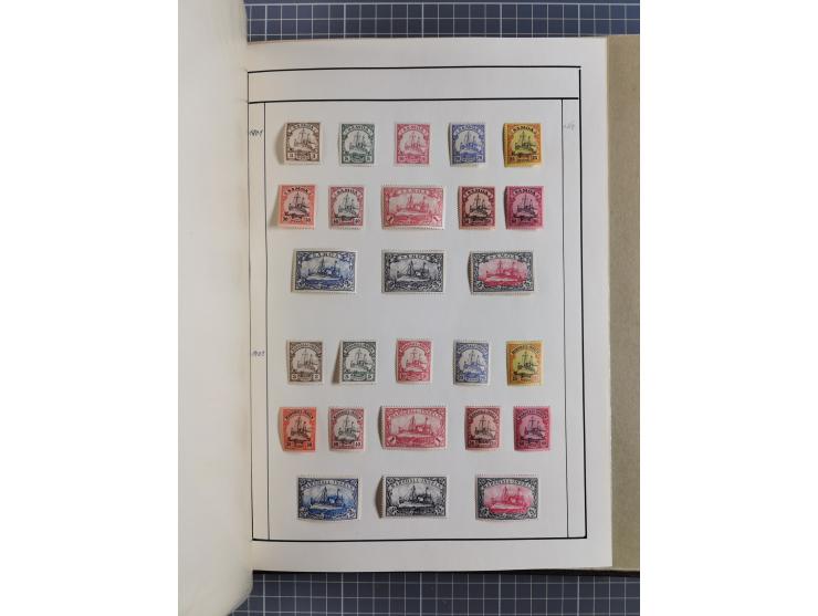 1880/1980 (ca.), alte Sammlung in 3 Bänden, dabei schöne Teile Saar, Danzig und Kolonien sowie Deutschland nach 1945&nbsp;