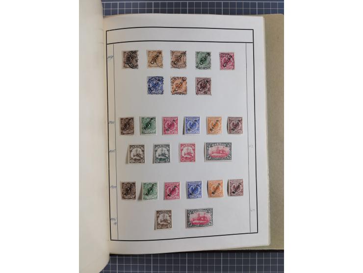 1880/1980 (ca.), alte Sammlung in 3 Bänden, dabei schöne Teile Saar, Danzig und Kolonien sowie Deutschland nach 1945&nbsp;