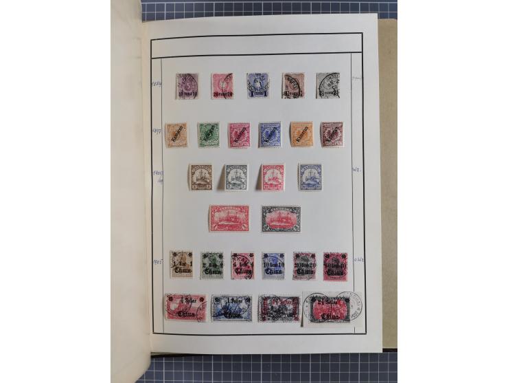 1880/1980 (ca.), alte Sammlung in 3 Bänden, dabei schöne Teile Saar, Danzig und Kolonien sowie Deutschland nach 1945&nbsp;