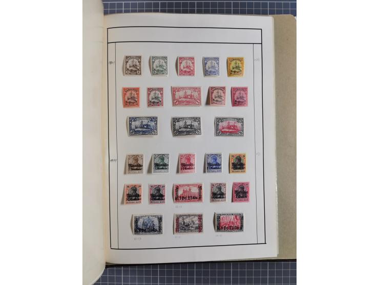 1880/1980 (ca.), alte Sammlung in 3 Bänden, dabei schöne Teile Saar, Danzig und Kolonien sowie Deutschland nach 1945&nbsp;