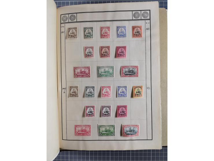 1880/1980 (ca.), alte Sammlung in 3 Bänden, dabei schöne Teile Saar, Danzig und Kolonien sowie Deutschland nach 1945&nbsp;