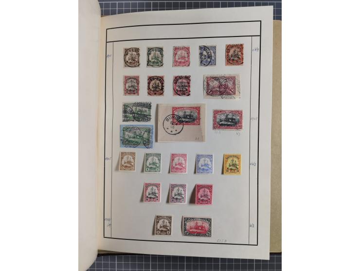 1880/1980 (ca.), alte Sammlung in 3 Bänden, dabei schöne Teile Saar, Danzig und Kolonien sowie Deutschland nach 1945&nbsp;