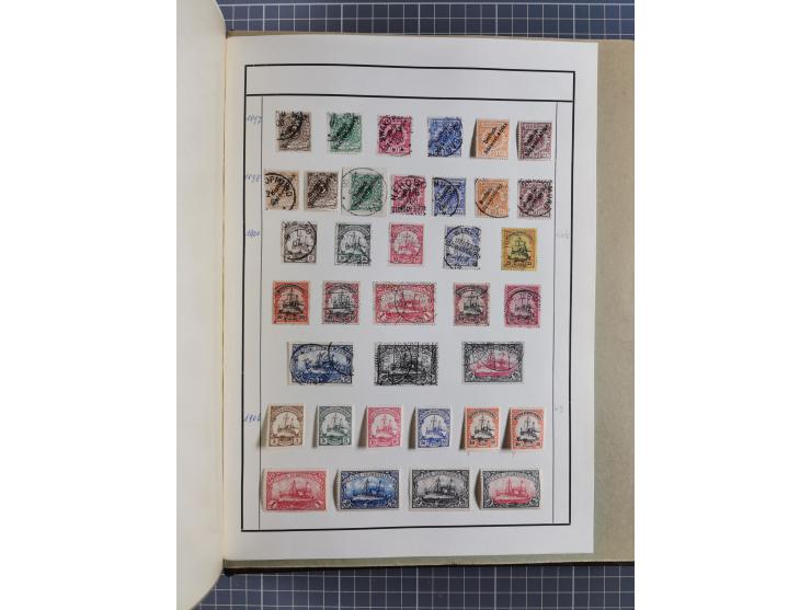 1880/1980 (ca.), alte Sammlung in 3 Bänden, dabei schöne Teile Saar, Danzig und Kolonien sowie Deutschland nach 1945&nbsp;