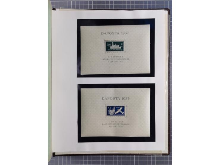 1880/1980 (ca.), alte Sammlung in 3 Bänden, dabei schöne Teile Saar, Danzig und Kolonien sowie Deutschland nach 1945&nbsp;