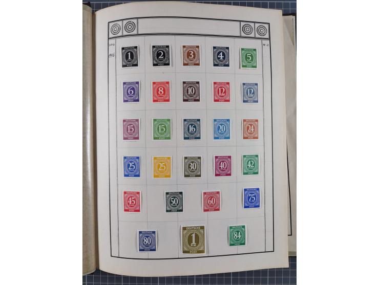 1880/1980 (ca.), alte Sammlung in 3 Bänden, dabei schöne Teile Saar, Danzig und Kolonien sowie Deutschland nach 1945&nbsp;