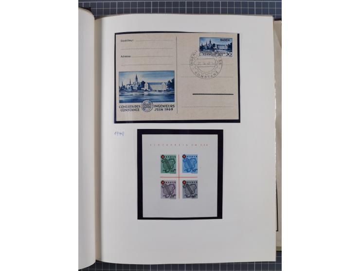 1880/1980 (ca.), alte Sammlung in 3 Bänden, dabei schöne Teile Saar, Danzig und Kolonien sowie Deutschland nach 1945&nbsp;