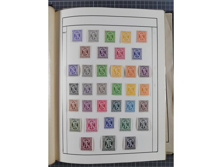 1880/1980 (ca.), alte Sammlung in 3 Bänden, dabei schöne Teile Saar, Danzig und Kolonien sowie Deutschland nach 1945&nbsp;