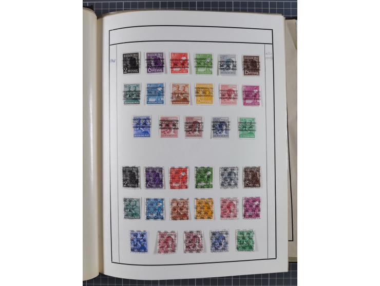 1880/1980 (ca.), alte Sammlung in 3 Bänden, dabei schöne Teile Saar, Danzig und Kolonien sowie Deutschland nach 1945&nbsp;