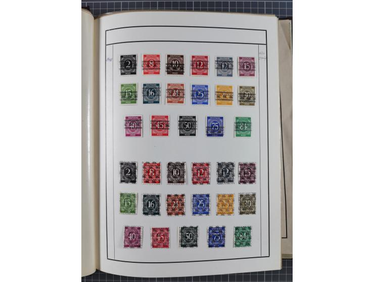 1880/1980 (ca.), alte Sammlung in 3 Bänden, dabei schöne Teile Saar, Danzig und Kolonien sowie Deutschland nach 1945&nbsp;